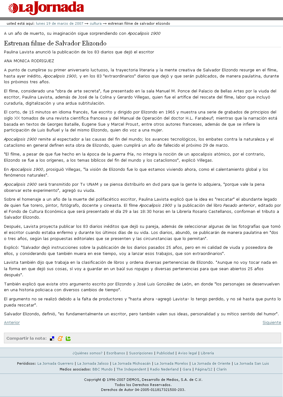 muestran en documental